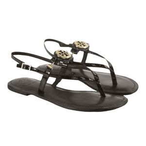 TORY BURCH Ali Brown Leather Slingback Sandal Size 10.5M